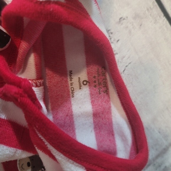 Carters Just One You 4 Piece  Holiday Sleepers  bundle Size 6months - Picture 14 of 16